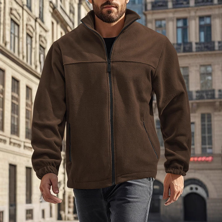 Herren Fleecejacke mit hohem Kragen Drune