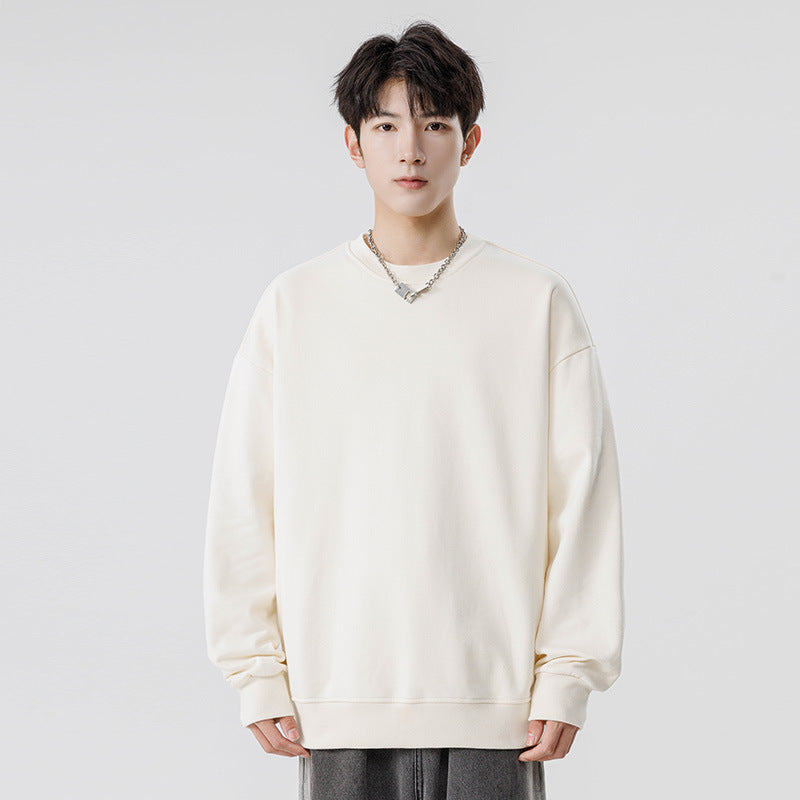 Unisex Oversize‑Sweatshirt mit Rundhalsausschnitt, gebürstetem Innenfutter und gerippten Abschlüssen Drune