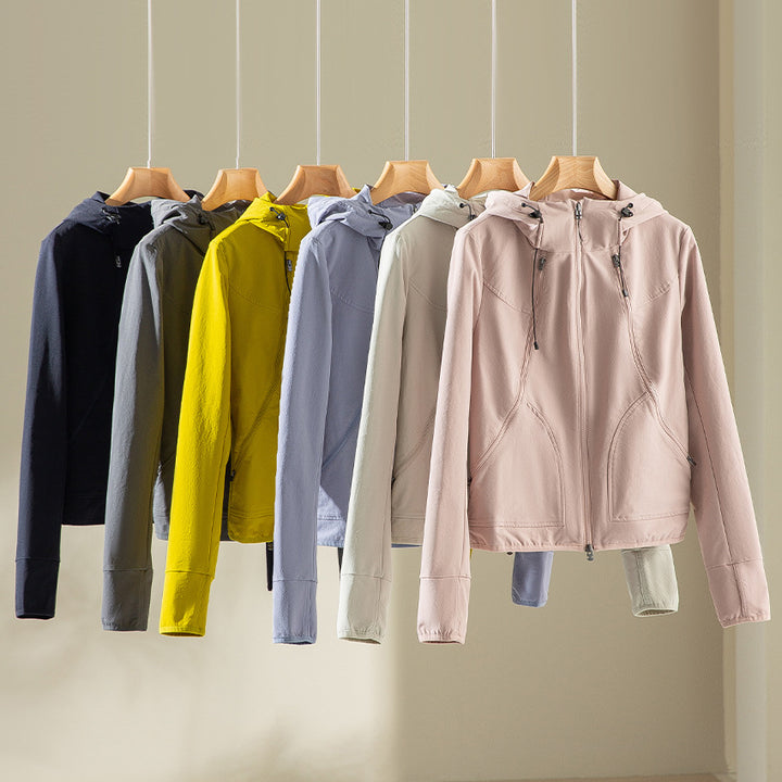 Damen Kapuzen-Softshelljacke mit Zwei-Wege-Reißverschluss und ergonomischer Schnitt Drune