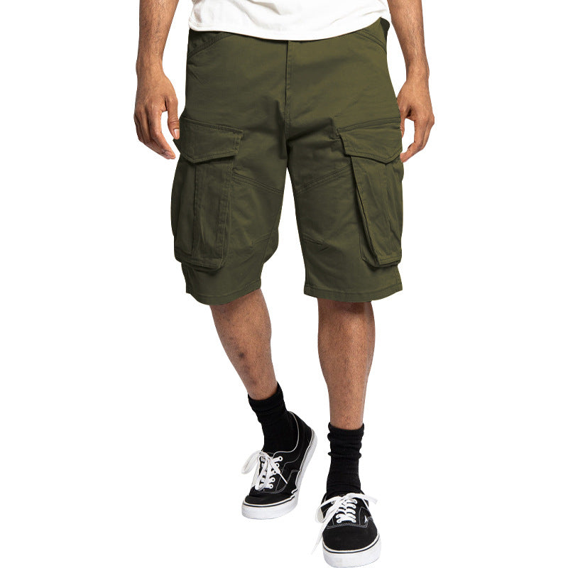 Herren nan robuste Cargoshorts mit großen Klappentaschen und lockerer Passform Drune
