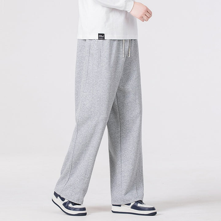 Herren Freizeit-Jogginghose im Oversize-Schnitt mit elastischem Kordelbund & markanter Seitennaht Drune