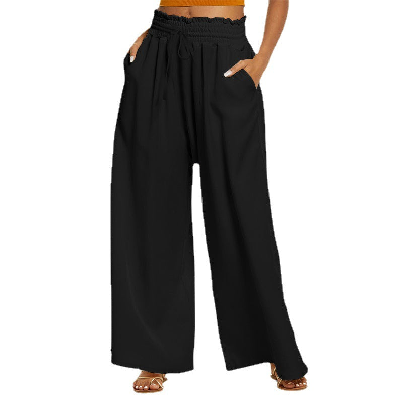 Damen Weite Freizeithose mit elastischem Bund und praktischen Taschen Drune