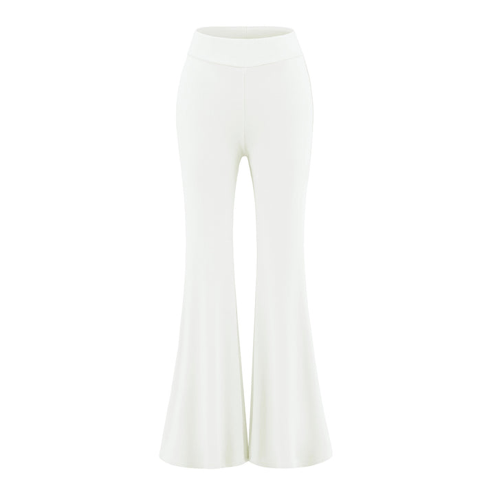 Damen High-Waist Flared Jersey-Leggings mit ausgestelltem Beinabschluss Drune