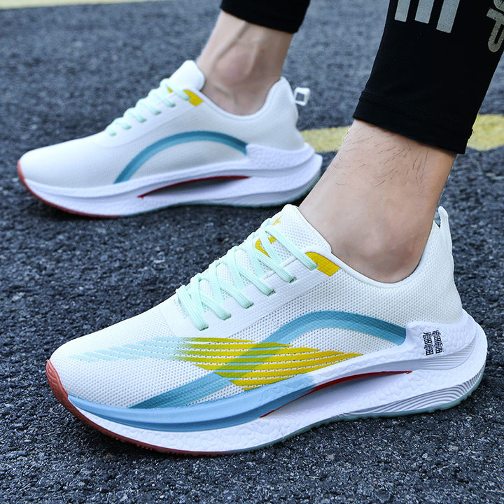 Unisex leichte Dämpfungs-Laufschuhe mit atmungsaktivem Mesh-Oberteil, seitlicher Energielaufsohle und Fersen-Zuglasche Drune