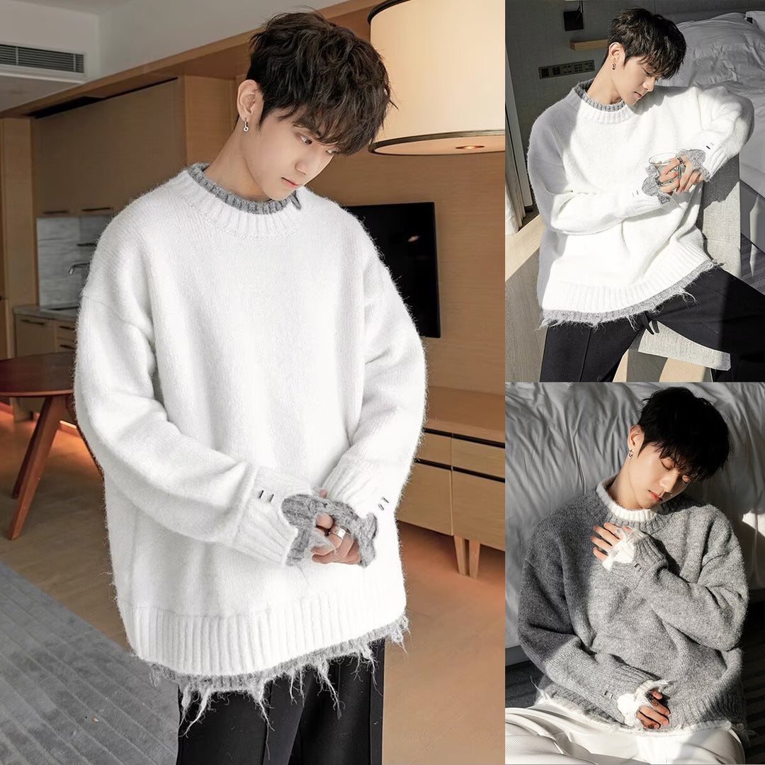 Damen Kuscheliger Oversized Pullover mit raffiniertem Schnitt Drune