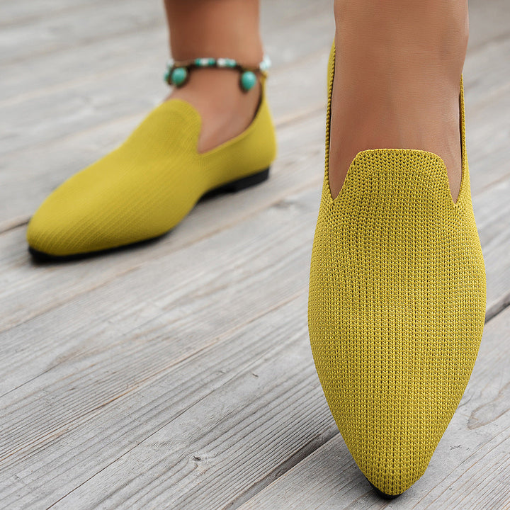 Damen Ballerinas mit kreativem Hahnentrittmuster und flexiblem Fußbett Drune