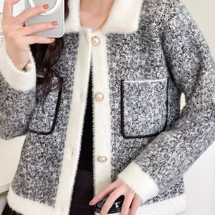 Damen Kuschelige Strickjacke mit Taschen Drune