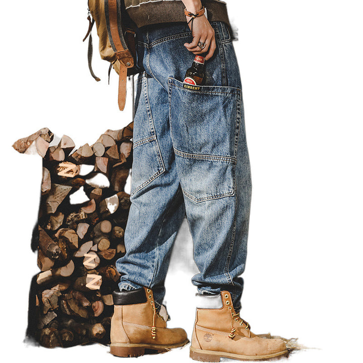 Herren Bequeme Utility Cargo-Hose Drune