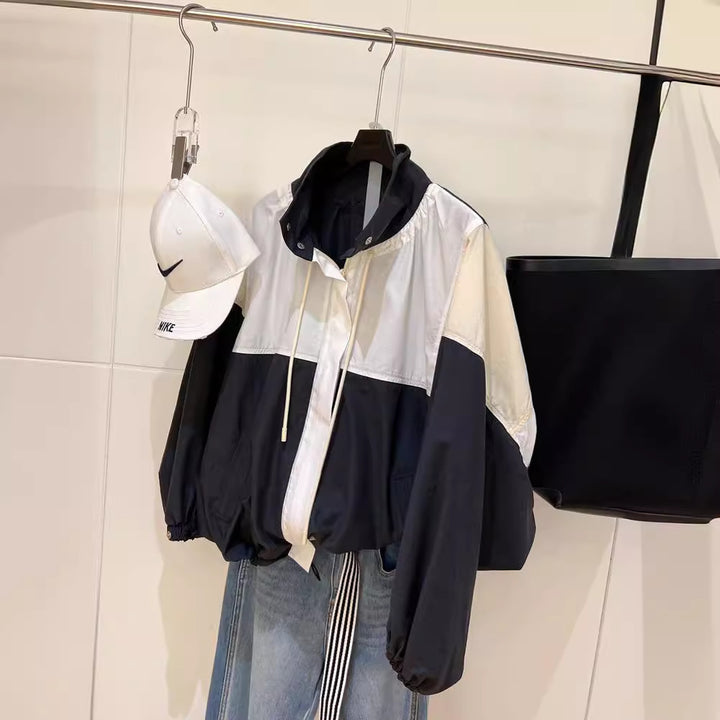 Damen Sportliche Übergangsjacke mit hohem Kragen Drune