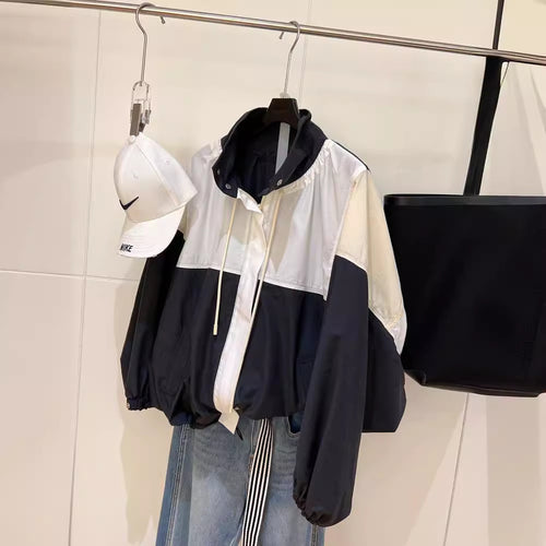 Damen Sportliche Übergangsjacke mit hohem Kragen Drune