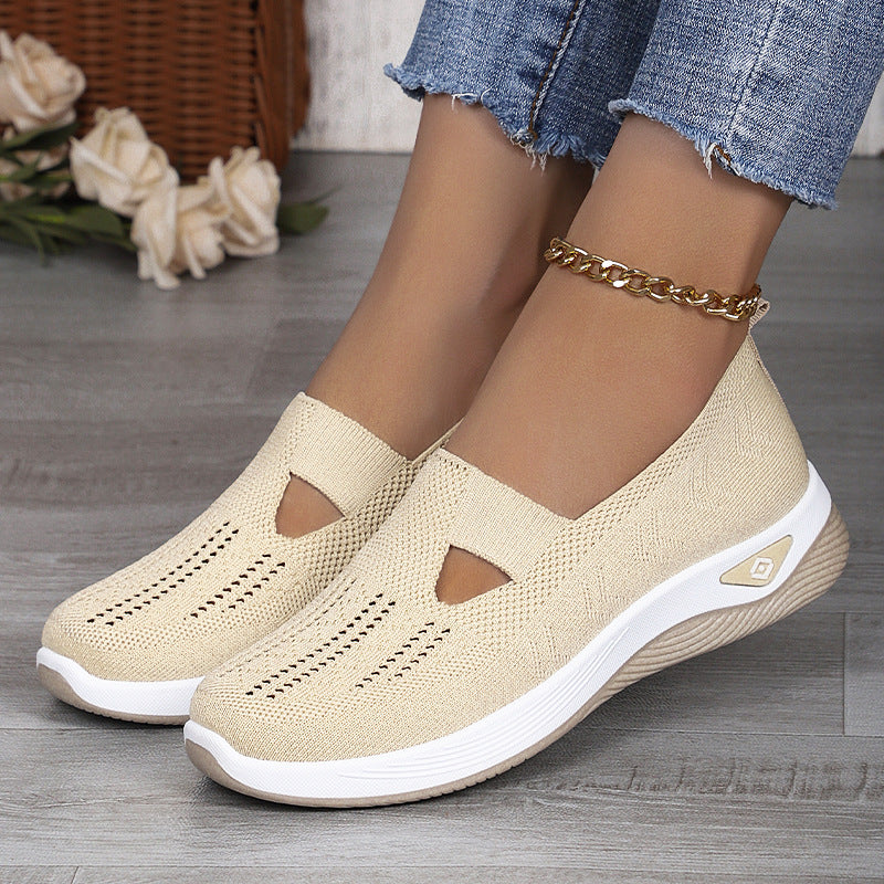 Damen Atmungsaktive Freizeit-Slipper mit elastischem Einschlupf und flexibler Sohle Drune