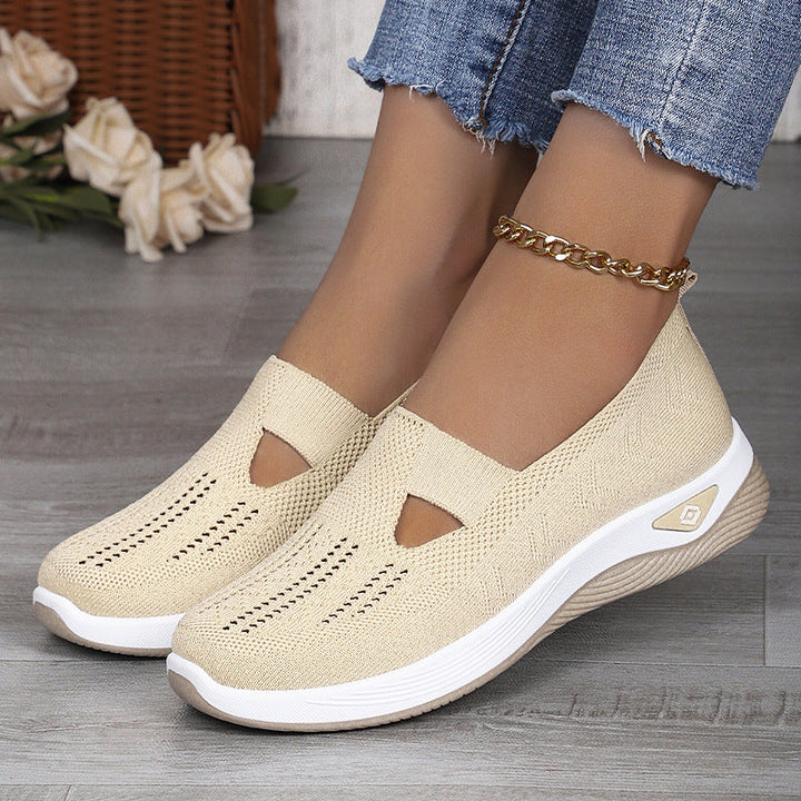 Damen Atmungsaktive Freizeit-Slipper mit elastischem Einschlupf und flexibler Sohle Drune