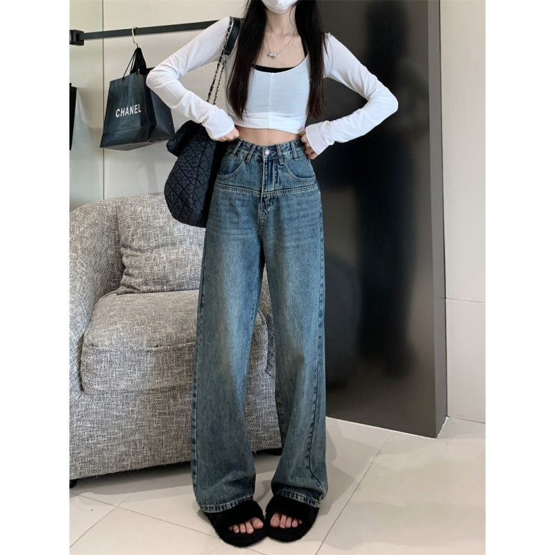 Damen Weit geschnittene Vintage Jeans Drune
