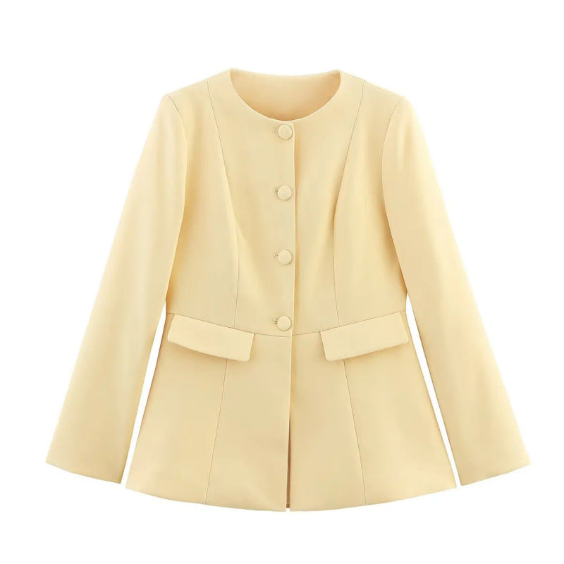 Damen moderne Blazerjacke mit strukturiertem Design Drune