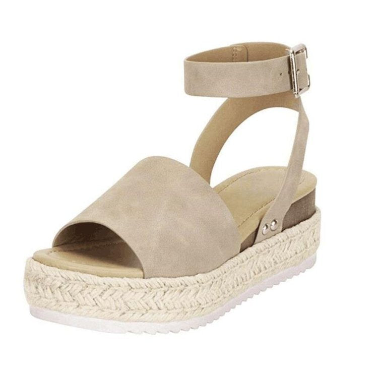 Damen Wedge-Sandalen mit elastischem Riemen und komfortablem Fußbett Drune