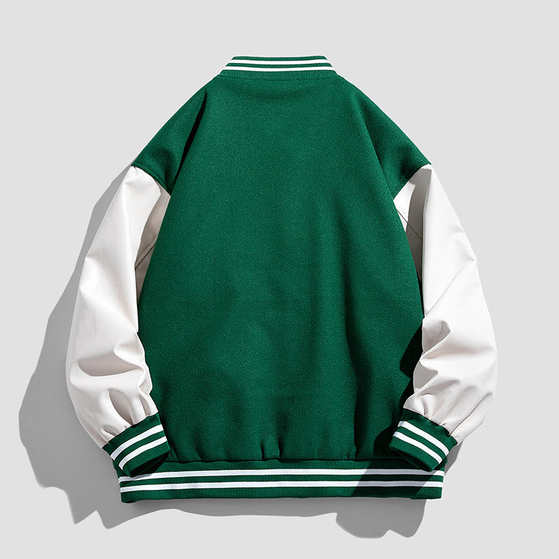 Herren Modische Collegejacke mit grafischen Applikationen Drune