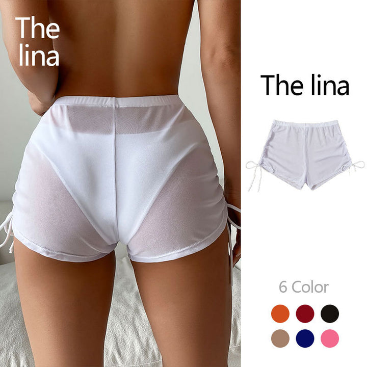 Damen Bequeme Badeshorts mit Rüschendetails Drune
