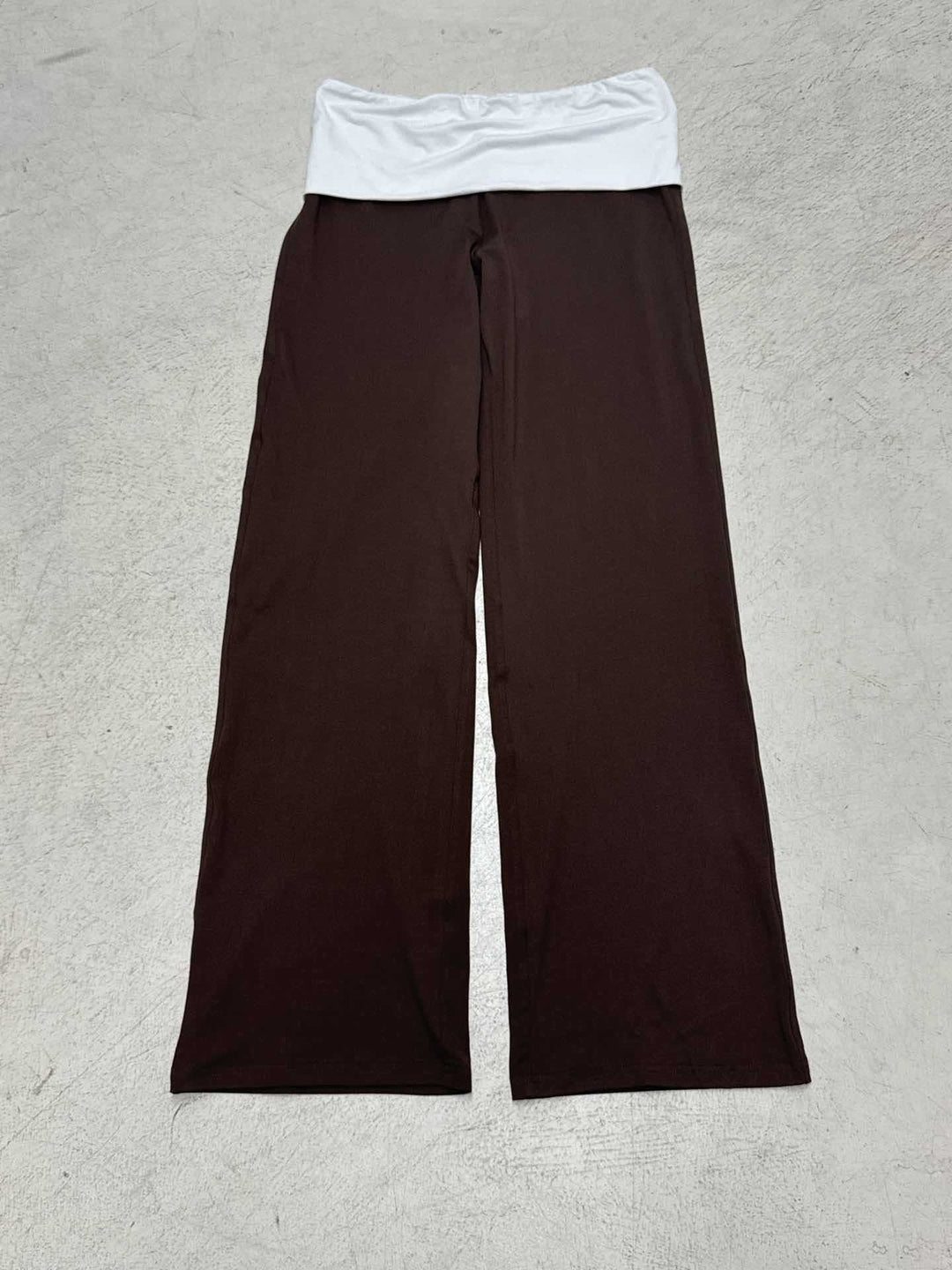 Damen nan weiche Yoga-Loungehose mit umklappbarem Bund und weitem Bein Drune