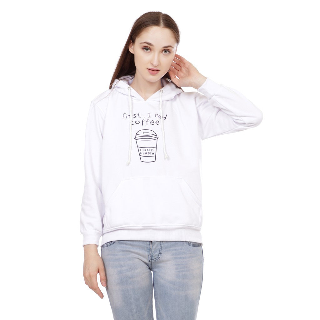 Unisex nan lässiger Kapuzenpullover mit Coffee-To-Go Grafik, Kängurutasche und verstellbarer Kapuze Drune