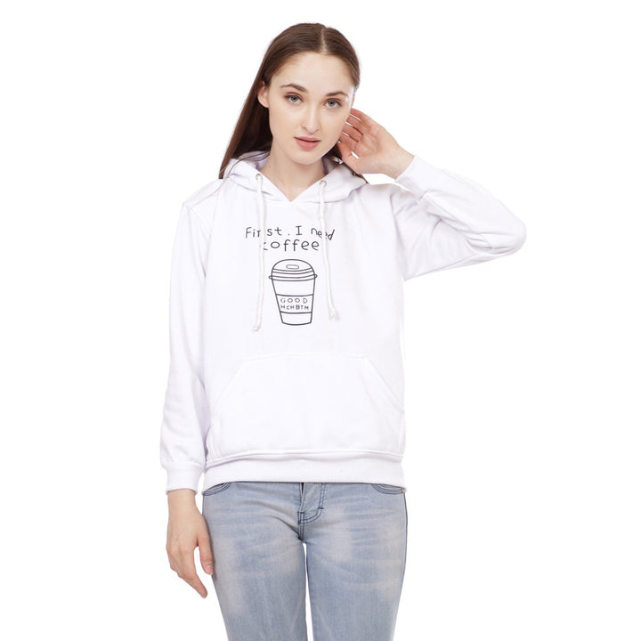 Unisex nan lässiger Kapuzenpullover mit Coffee-To-Go Grafik, Kängurutasche und verstellbarer Kapuze Drune