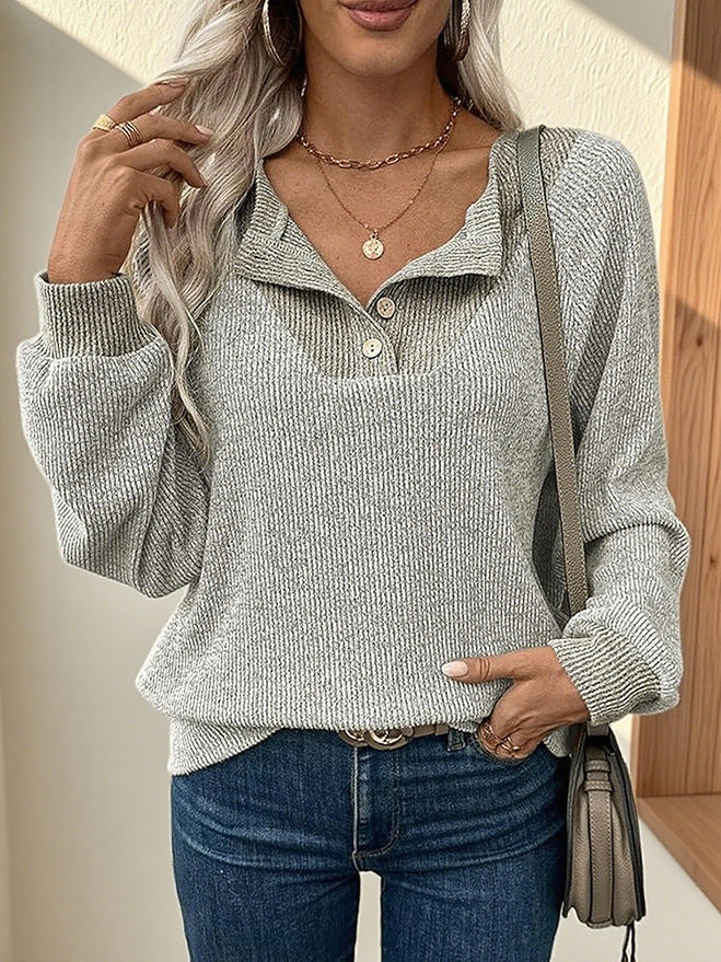 Damen lässiger Strickpullover Drune