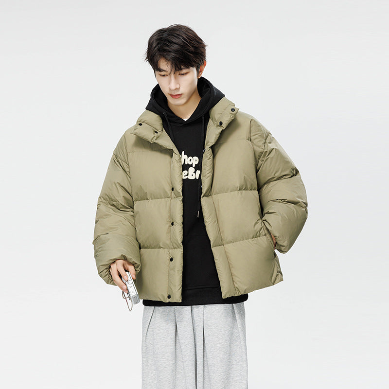 Herren Wattierte Winter-Steppjacke mit hohem Stehkragen Drune