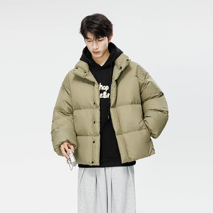 Herren Wattierte Winter-Steppjacke mit hohem Stehkragen Drune
