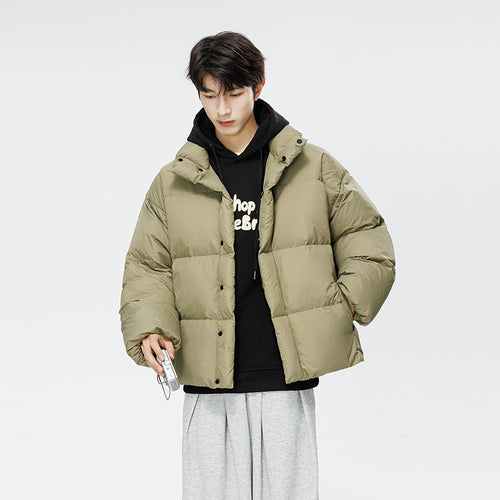 Herren Wattierte Winter-Steppjacke mit hohem Stehkragen Drune