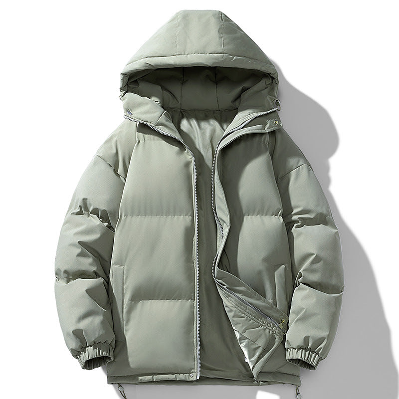 Herren minimalistischer Oversize-Steppmantel mit gesteppter Thermo-Füllung und Kordelzugkapuze Drune