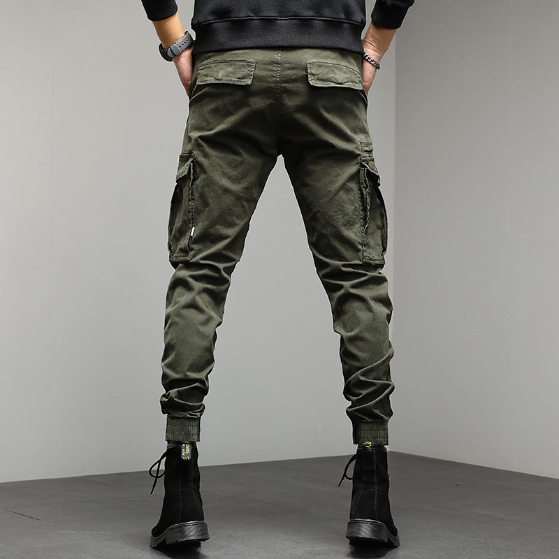 Herren Cargo-Joggerhose im Utility-Stil mit Bündchen und Mehrfachtaschen Drune