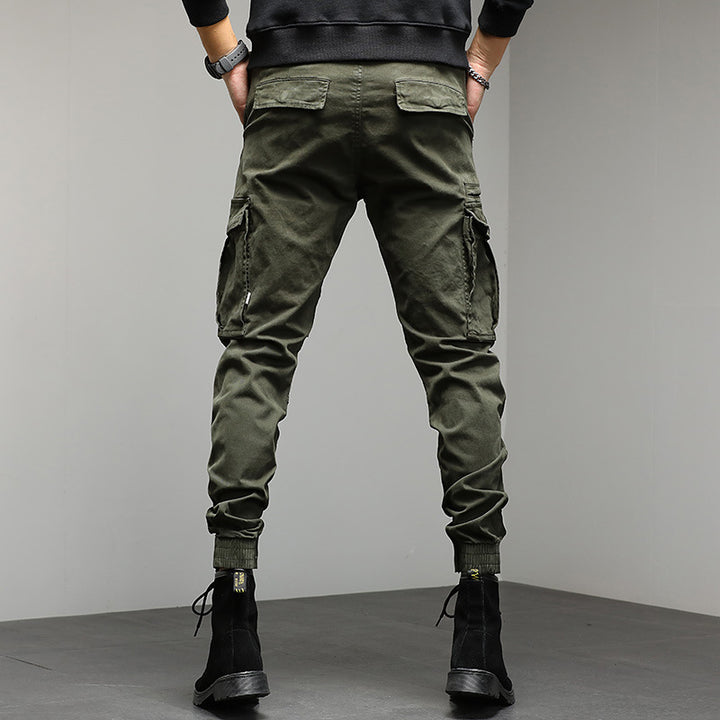 Herren Cargo-Joggerhose im Utility-Stil mit Bündchen und Mehrfachtaschen Drune