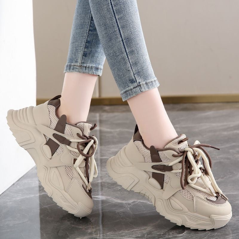 Damen Chunky Sneakers mit atmungsaktiver Mesh-Oberfläche und robustem Profil Drune