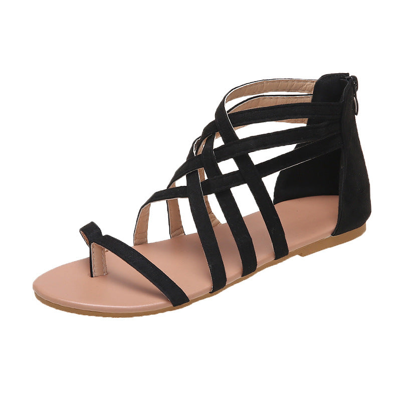 Damen Sommerliche Zehentrenner Sandalen mit floralem Design Drune