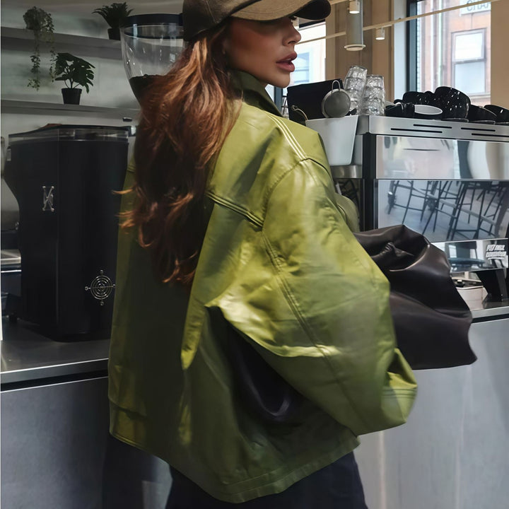 Damen Trendige Oversized-Jacke mit lässigem Schnitt und voluminösen Ärmeln Drune