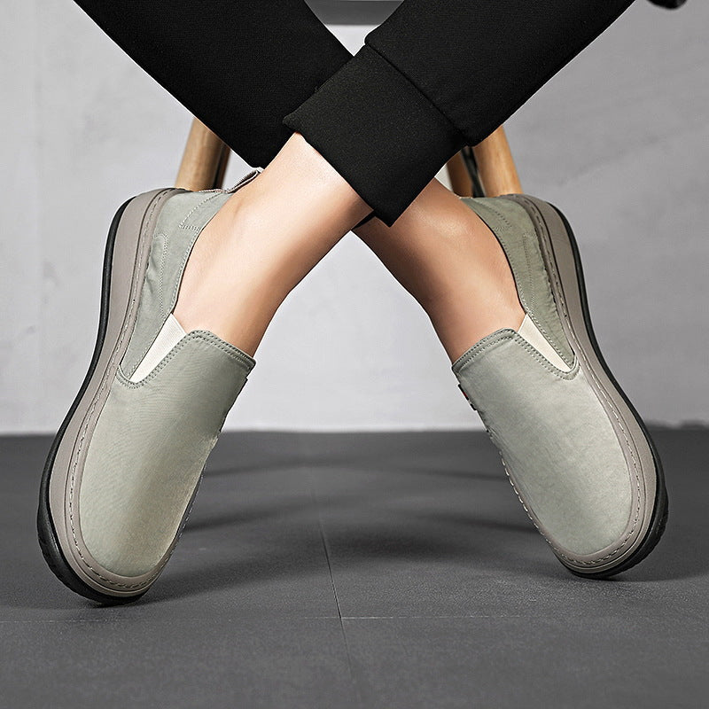 Herren Minimalistischer Slip-On City-Sneaker aus Mikrofaser mit stoßdämpfender Komfortsohle Drune