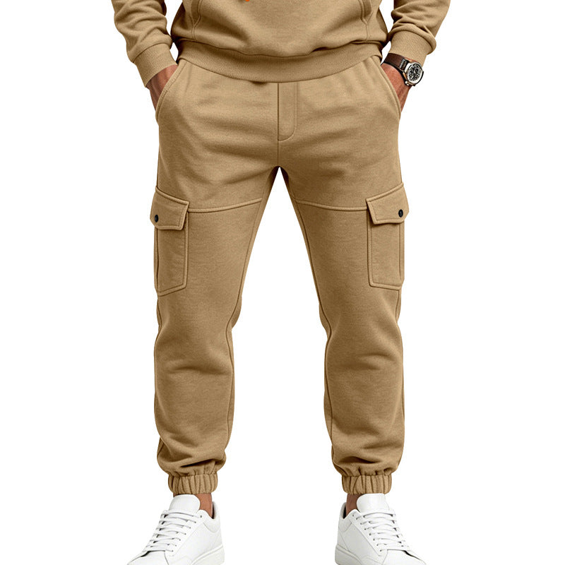 Herren Cargo-Jogginghose mit aufgesetzten Klappentaschen und elastischem Bündchen Drune