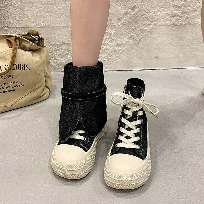 Damen Modische Sneaker-Boots mit einzigartigem Riemen-Design Drune