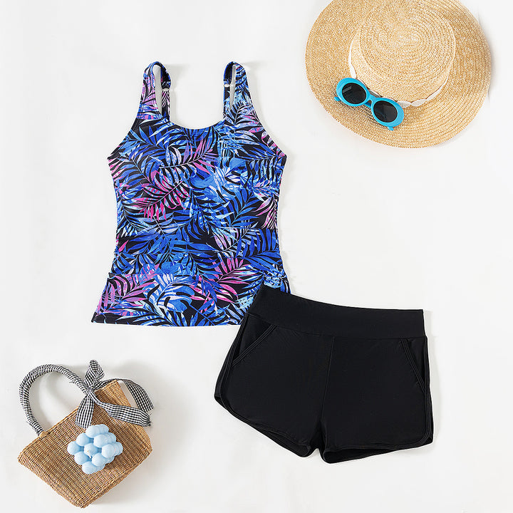 Damen Tankini-Set mit figurbetontem Oberteil und praktischen Shorts Drune