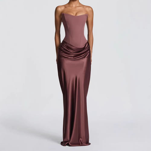 Damen Elegantes Wickelkleid mit figurbetontem Oberteil und schimmerndem Rock Drune