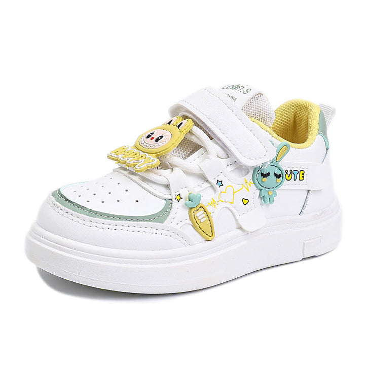 Damen Kindersneaker mit niedlichen Applikationen und praktischem Klettverschluss Drune