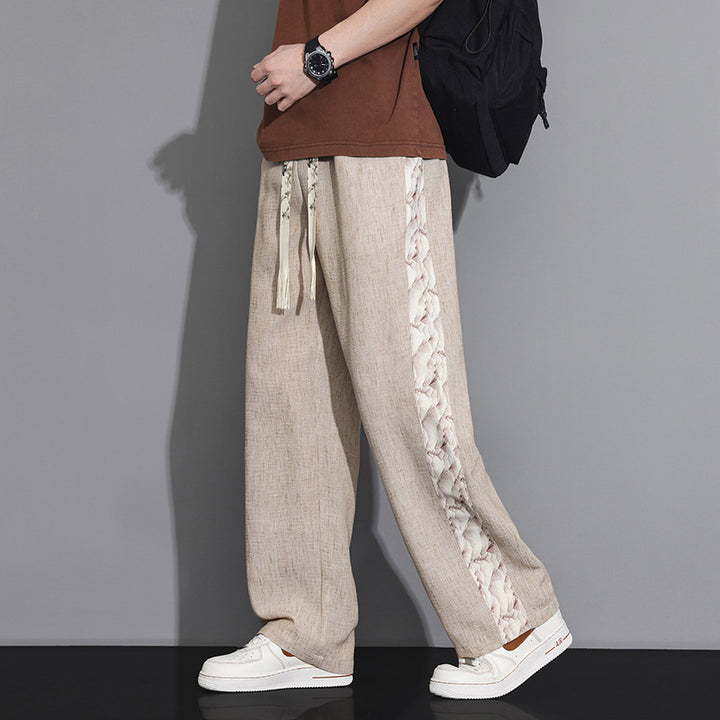 Herren Elegante und lässige Leinen-Cargohose