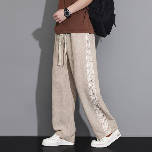 Herren Elegante und lässige Leinen-Cargohose