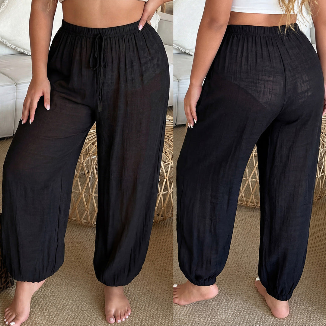 Damen luftige Freizeithose mit elastischem Bund Drune