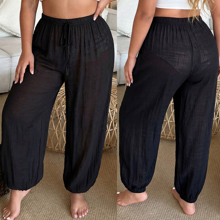 Damen luftige Freizeithose mit elastischem Bund Drune