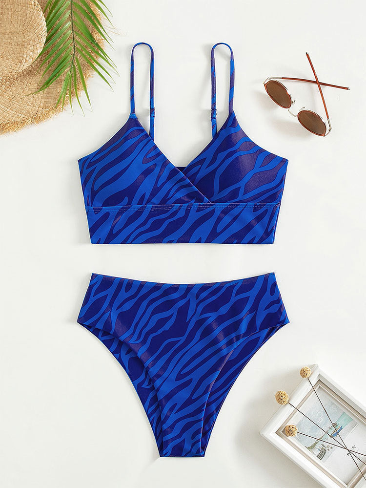 Damen Triangel-Bikini-Set mit modischem Wickelschnitt Drune