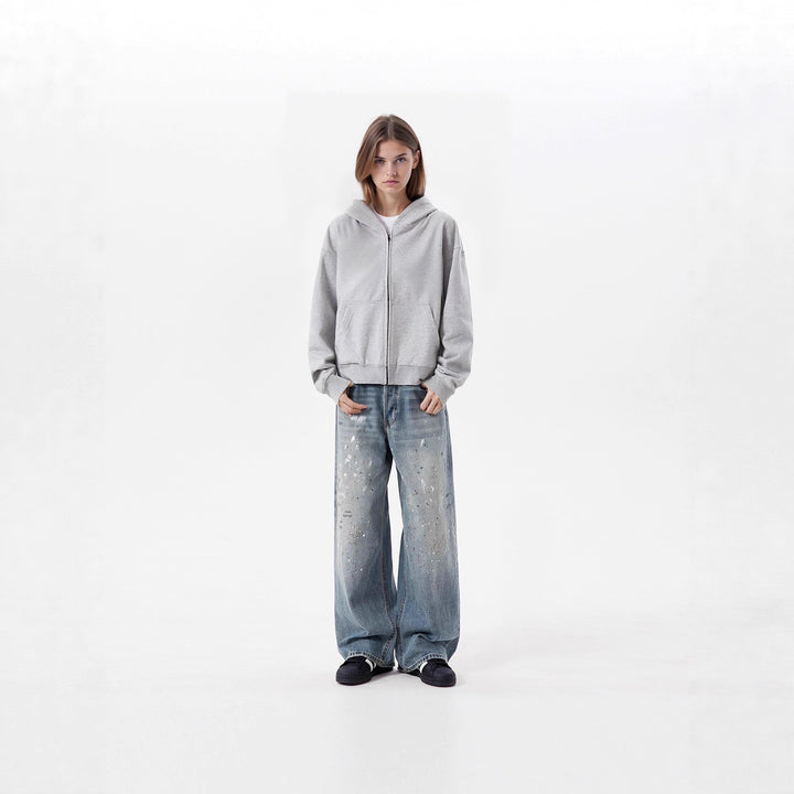 Damen Weitgeschnittene Jeans mit einzigartigen Zerstörungsdetails Drune