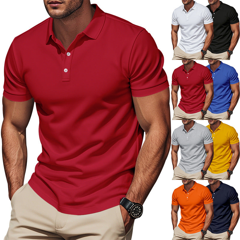 Herren Kurzarm Poloshirt aus atmungsaktivem Baumwollmix mit modernem Kragen Drune
