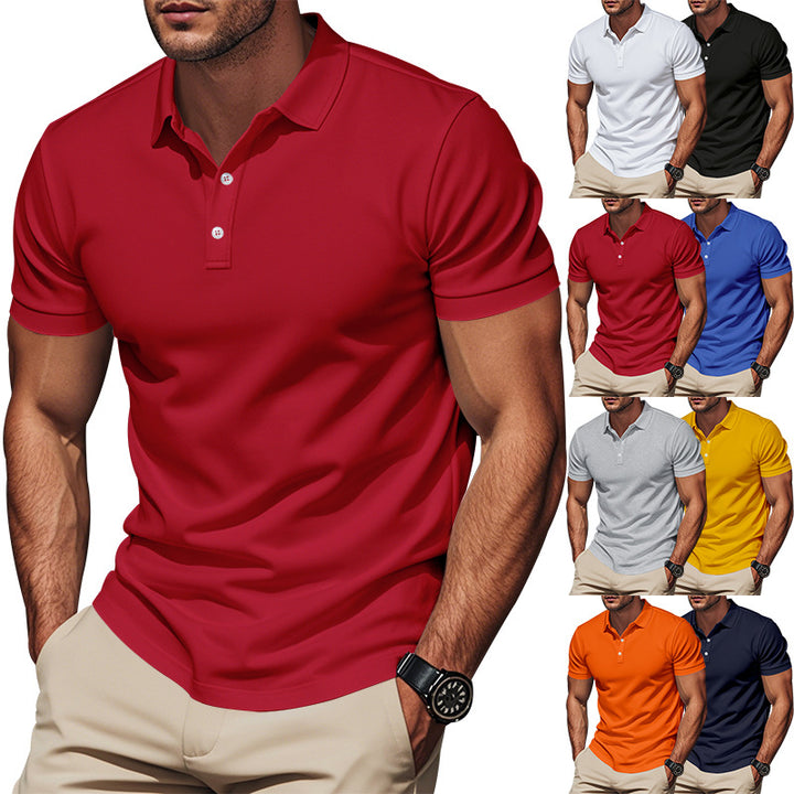 Herren Kurzarm Poloshirt aus atmungsaktivem Baumwollmix mit modernem Kragen Drune