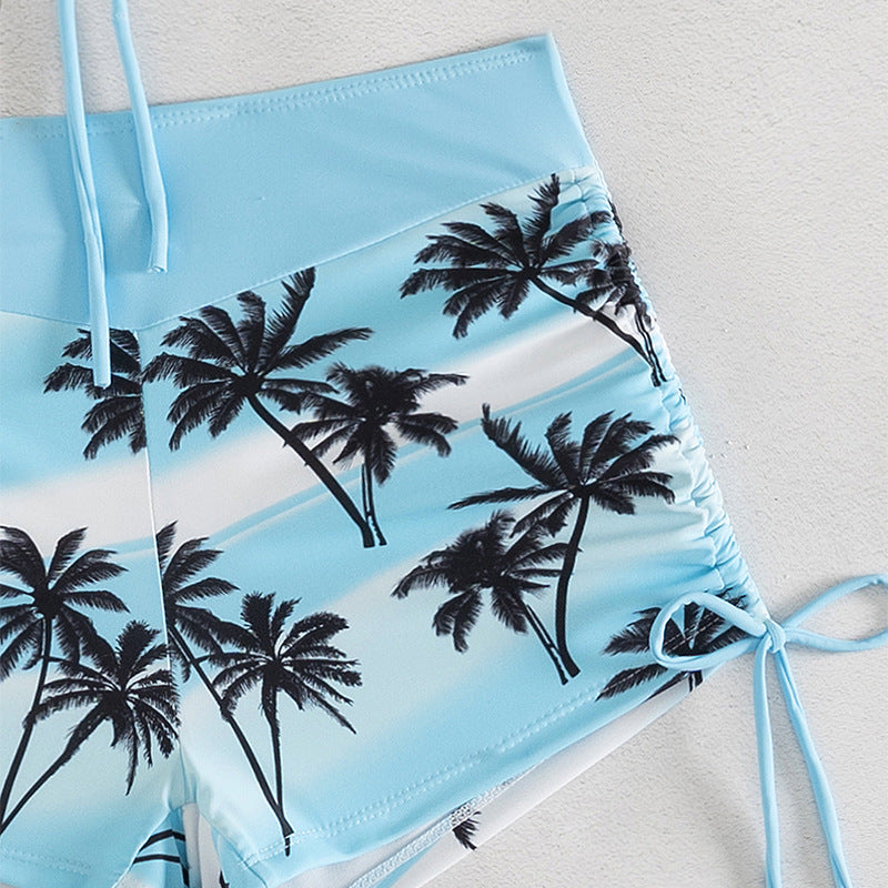 Damen Bikini-Set mit raffiniertem Knoten-Design und hoch geschnittenen Shorts Drune