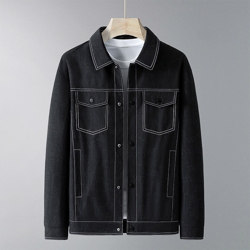 Herren Modische Denim Jacke Drune